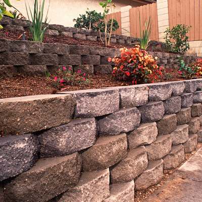 Boulder Retaining Wall